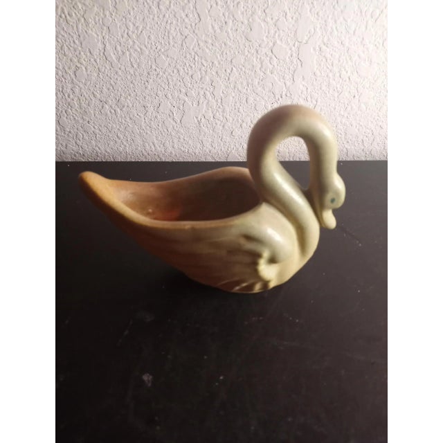 Vintage Niloak Pottery Swan Figurine Planter For Sale In Dallas - Image 6 of 7
