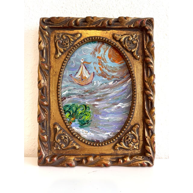 "Storm Wanderer" is an original acrylic painting by contemporary artist Serg Graff. Though miniature in size, this...
