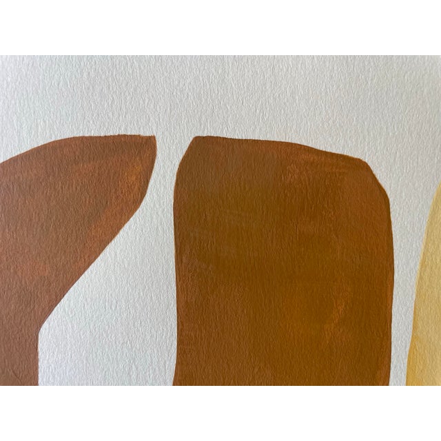 Contemporary 2026 "Stare Tranquilli" Abstract Minimalist Painting on Paper by Artist r.k. Red For Sale - Image 3 of 3