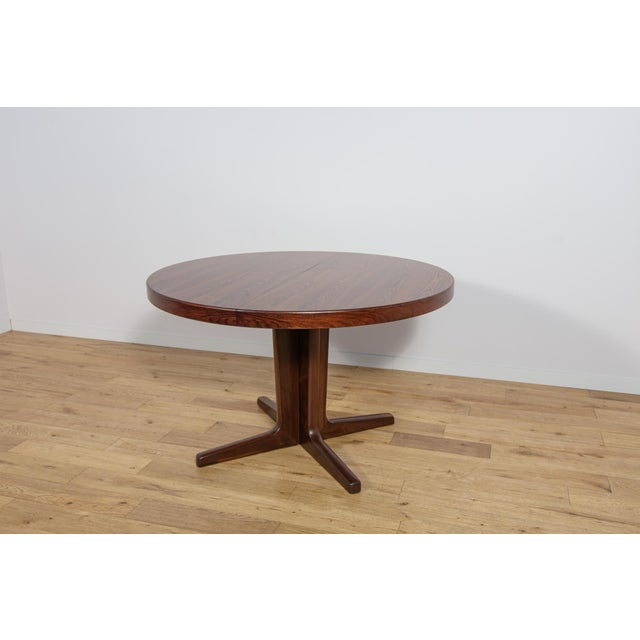 Mid-Century Round Rosewood Extendable Dining Table, Denmark, 1960s For Sale - Image 18 of 18