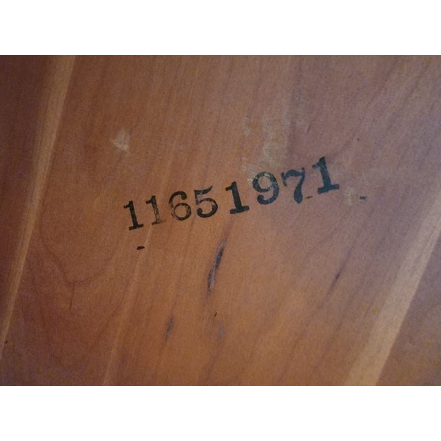 1971 Pennsylvania House Solid Cherry Dining Table & 6 Windsor Chairs (Van Sciver Retailer) For Sale - Image 14 of 18