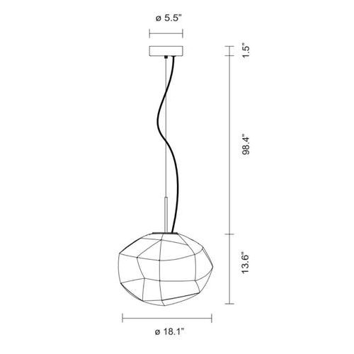 Gemo T Gr Lamp with Black Chrome and Blown Glass Diffuser by Luca Nichetto for Parachilna For Sale - Image 3 of 8