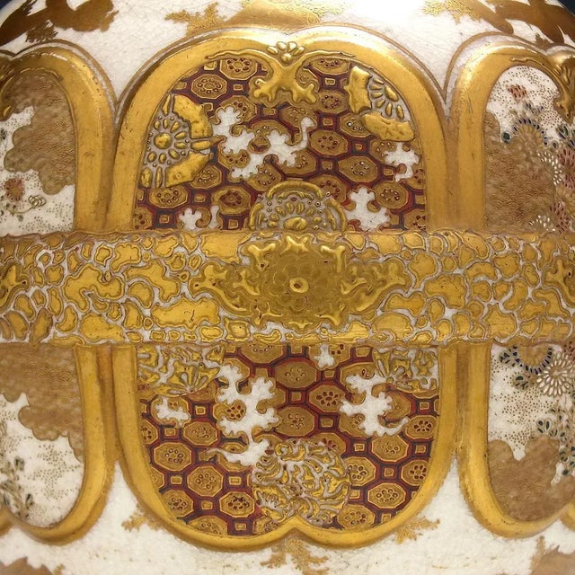 Ceramic Antique 19th Century Japanese Satsuma Vase, 1890 For Sale - Image 7 of 9