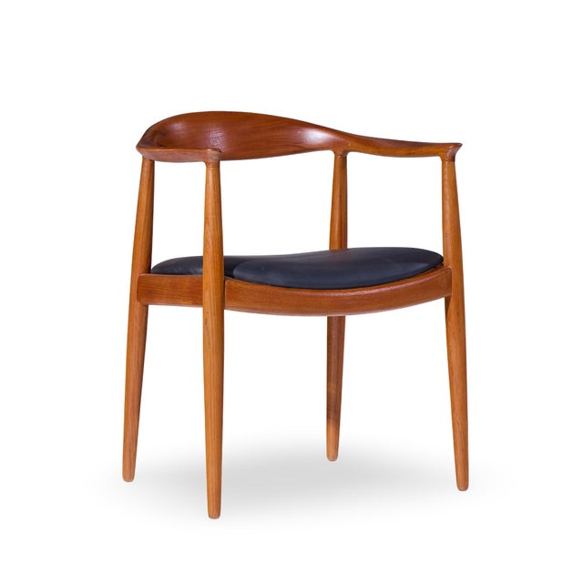 Johannes Hansen Hans Wegner for Johannes Hansen Mid Century Danish Teak the Chair - Pair For Sale - Image 4 of 12