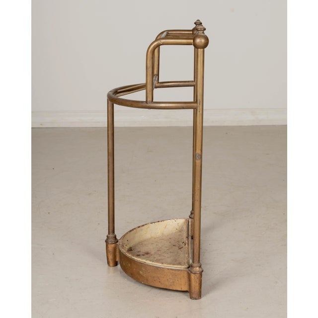 19th Century French Brass and Cast Iron Umbrella Stand For Sale - Image 4 of 9