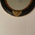 Black Vintage Oval Convex Mirror With Black and Gold Ornate Wooden Frame. For Sale - Image 8 of 12