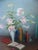 Vera Fromburg, Delicate Flowers, 1960s, Oil on Canvas For Sale - Image 3 of 14
