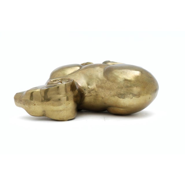 Brass Large Late 20th Century Brass Ram Figurine For Sale - Image 8 of 9
