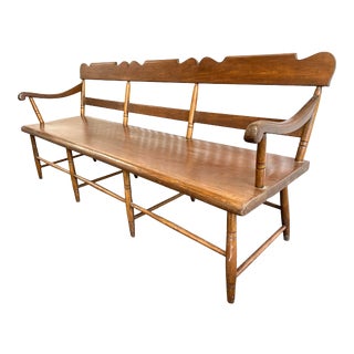 19th Century Antique Farm Bench For Sale