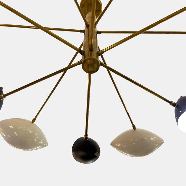 1970s White and Black Pendant Lamp from Stilnovo, 1970s For Sale - Image 5 of 11
