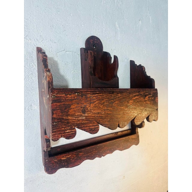 Handmade Wooden Wall Rack For Sale - Image 9 of 9