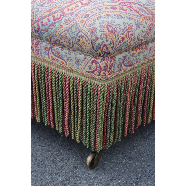 Hickory Chair Ottoman With Bouillon Trim For Sale - Image 15 of 15