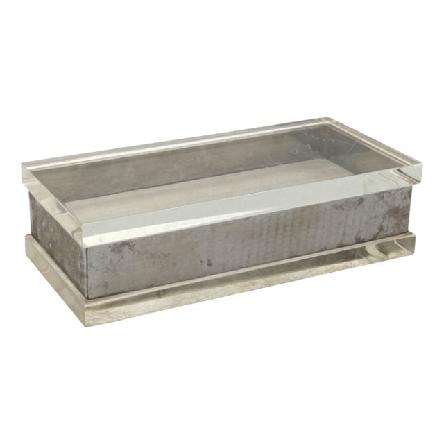 Hollywood Regency Acrylic Glass Box from Guzzini, Italy, 1970s For Sale