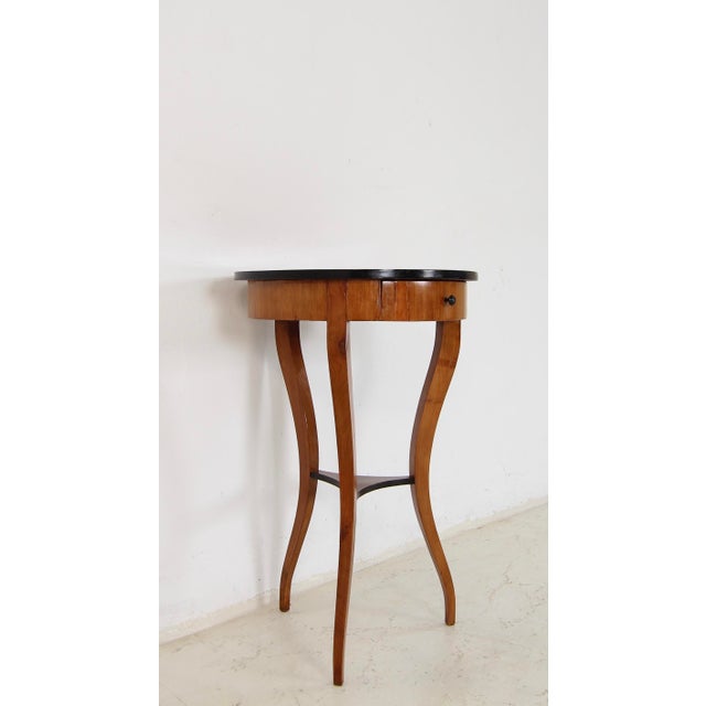 Wood 19th Century German Biedermeier Cherry Wood Side Table For Sale - Image 7 of 18