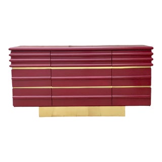 1980s Postmodern Pedestal Dresser Attributed to Jay Spectre For Sale