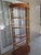 1980s Corner Curio Bookcase 4-Shelf Glass Light Wood Tone For Sale In Naples, FL - Image 6 of 11