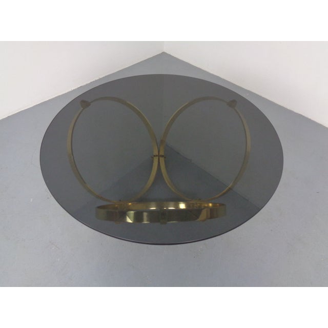 Space Age Gold-Plated Glass Coffee Table by Knut Hesterberg for Ronald Schmitt, Germany, 1960s For Sale - Image 9 of 18