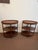 English Pair of Three Tiered Burlwood European Butler Tray Top Side Tables For Sale - Image 3 of 11