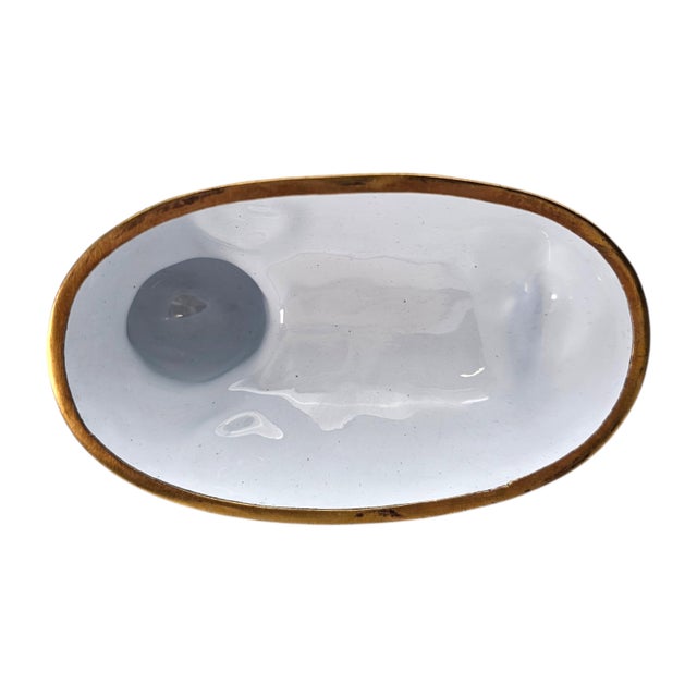 Vintage Chinese Cloisonné Enamel Copper Bird Trinket Box, Hand Painted, 5" For Sale - Image 18 of 18