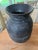 1960s Rustic Black Hand Turned Wood Honey Pot/Vase For Sale - Image 12 of 13