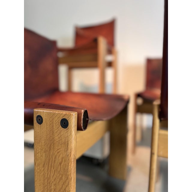 Monk Chairs by Afra & Tobia Scarpa for Molteni, 1970s, Set of 4 For Sale - Image 6 of 16