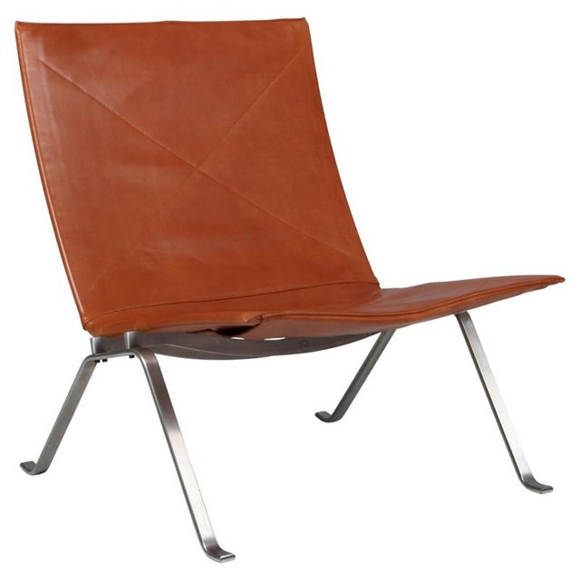 Tan PK22 Lounge Chair by Poul Kjærholm for Fritz Hansen, 1970s For Sale - Image 8 of 8