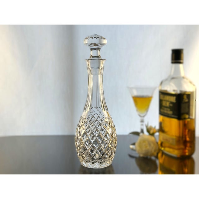 Waterford Crystal Waterford Comeragh Cordial Decanter – Irish Crystal Diamond Cut – Star Stopper – Vintage 1970s For Sale - Image 4 of 12