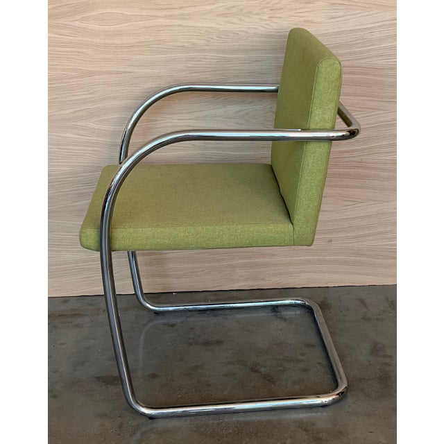 Mid-Century Modern Set of Six Mies Van Der Rohe Tubular Brno Chairs by Knoll For Sale - Image 3 of 12