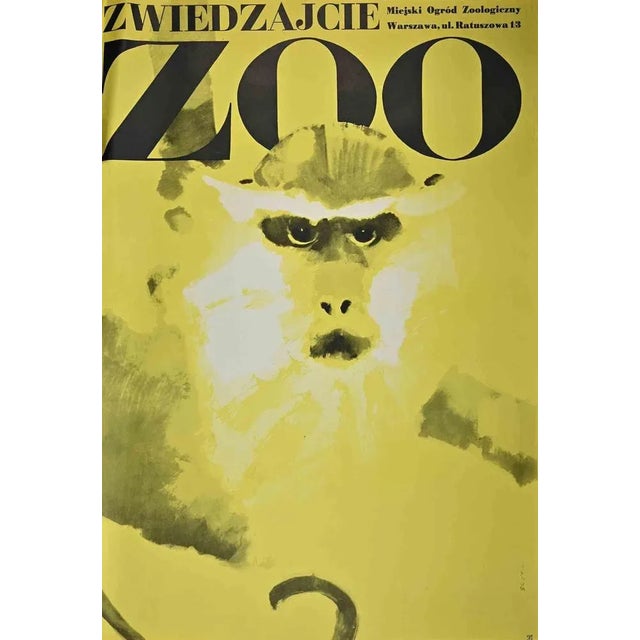 Zoo - Vintage Poster is a vintage poster realized by M. Swierzy, in 1974. Colored offset print. Signed n the plate. Good...