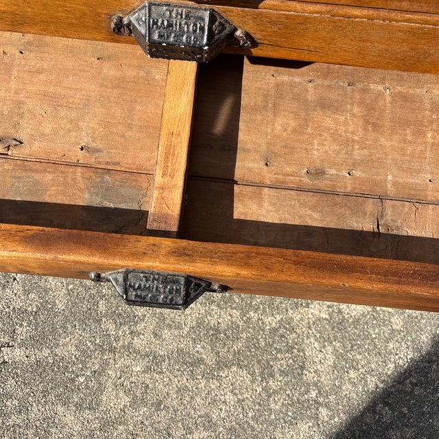 Antique 13 Tray Hamilton Printers Typesetters Cabinet For Sale - Image 11 of 11