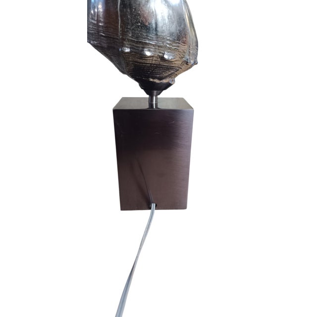 Bronze Seashell Lamp from Maison Charles, 1960s For Sale - Image 9 of 11