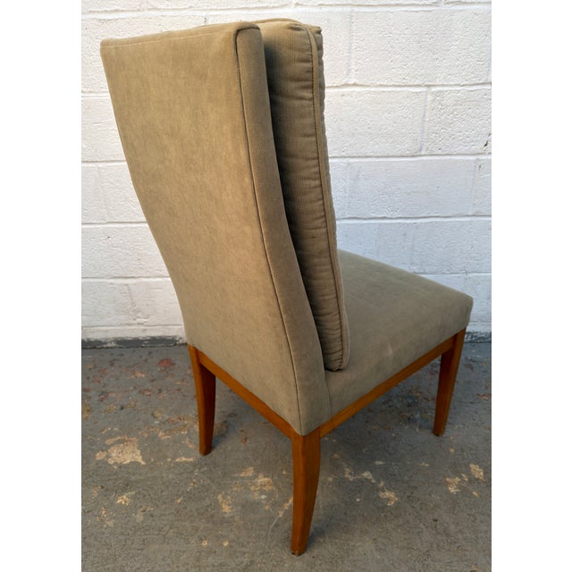 Set of Six Mid-Century Modern Upholstered Dining Chairs For Sale - Image 4 of 6