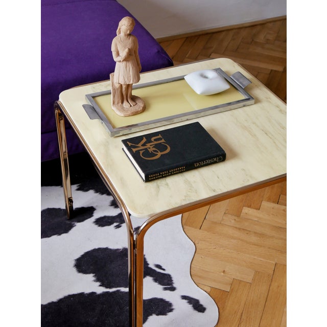 Mid-Century Modern Brass and Marble Coffee Table, 1970s For Sale - Image 3 of 7