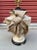 Vintage Crackle Finish Urn W/Bow Table Lamp For Sale - Image 4 of 7