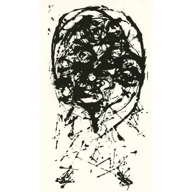 Extremely rare, original serigraph (silkscreen) after the black and white pour painting by Jackson Pollock, from the...