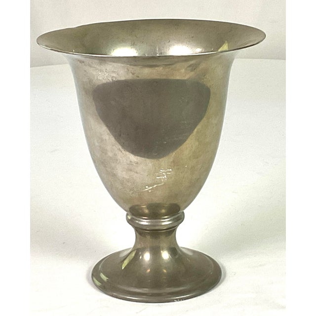RARE -L. H. Vaughan-large pewter footed vase. Lester H Vaughan was a premier, 20th century American pewterer-active from...