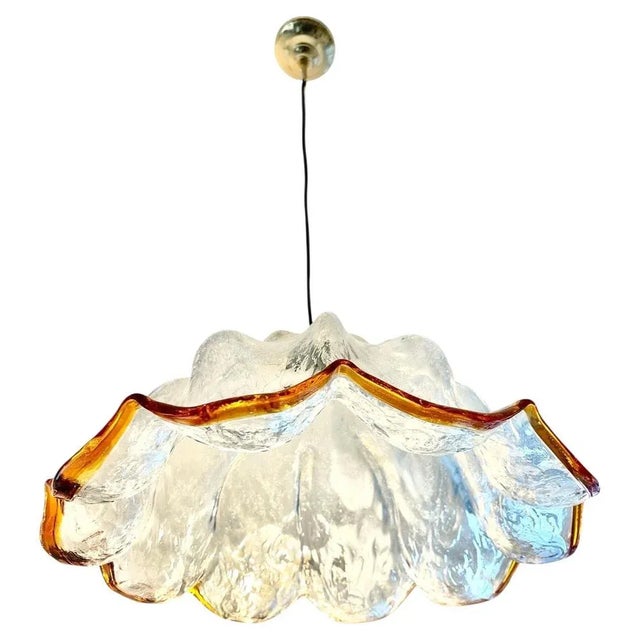 Italian Mazzega Pendant with Glass Murano, 1970 For Sale - Image 9 of 9