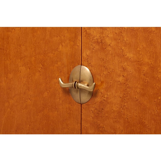 Italian Birdseye Maple Bar Cabinet, 1950s For Sale - Image 15 of 18