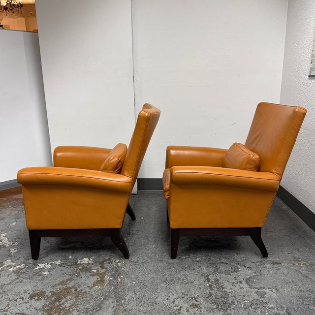 Ted Boerner Intermezzo Leather Lounge Armchairs, Pair For Sale - Image 4 of 12