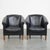 Set of English Black Cowhide Club Chairs For Sale - Image 14 of 14