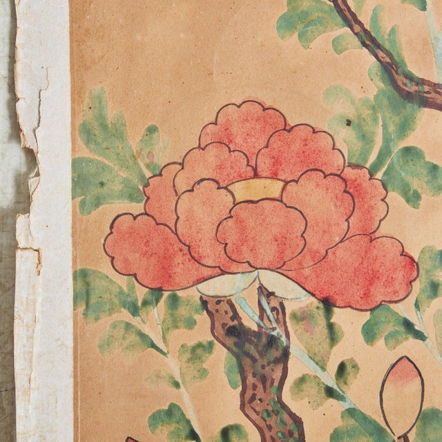 Paper Vintage Chinese Watercolors on Paper, 20th Century (One Available) For Sale - Image 7 of 12
