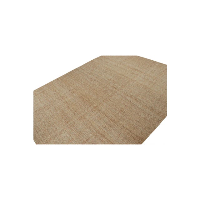 Rug & Kilim Rug & Kilim’s Contemporary Jute Kilim in Beige-Brown -12'x19' For Sale - Image 4 of 7