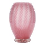 Small Blown Vase in Twisted Pink Opaline Glass, 1960s For Sale