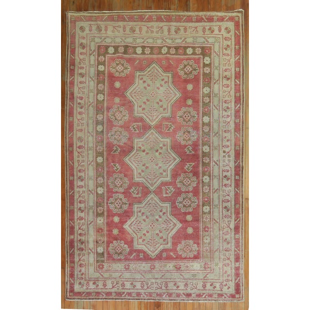 Late 20th Century Crimson Red Central Asian Rug For Sale - Image 9 of 18