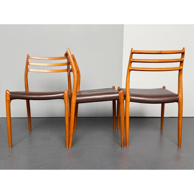 Model 78 Chairs in Teak by Niels Otto Möller for J.L. Möllers Möbelfabrik, Denmark, 1960s, Set of 3 For Sale - Image 4 of 13