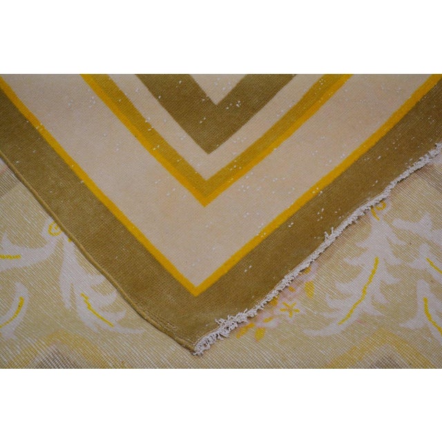 Vintage Spanish Savonnerie Knotted Wool Rug, 8'5''x12'3'' For Sale In New York - Image 6 of 6