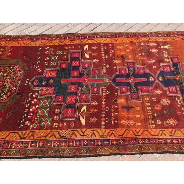 Burnt Orange Vintage Turkish Wide Rug Runner - 56" X 124" For Sale - Image 4 of 10