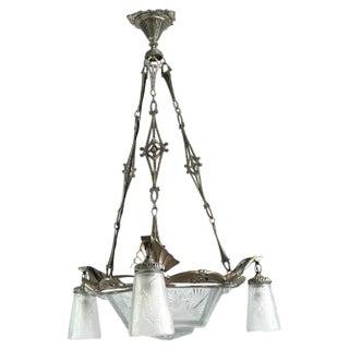 Art Deco Chandelier from Muller Frères, 1930s For Sale