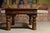 Metal Antique Spanish Gothic Style Side Table Iron Lattice Textured Glass Top Large For Sale - Image 7 of 9