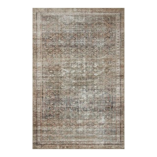 Chris Loves Julia x Loloi Jules Ink / Terracotta 2'-6" x 12'-0" Runner Rug For Sale